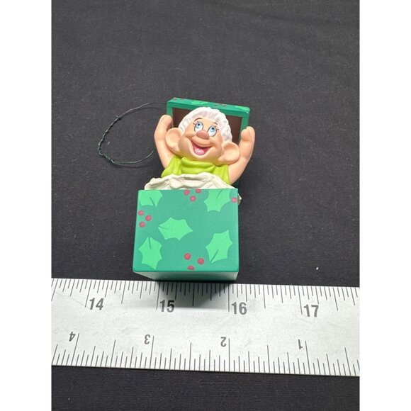 Disney Hallmark Dopey Pop-Up Christmas Ornament Green Holly Design - Picture 6 of 7